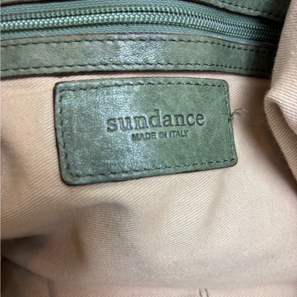 Sundance Olive Green Distressed  Leather Hobo Shoulder Bag - Picture 12 of 15